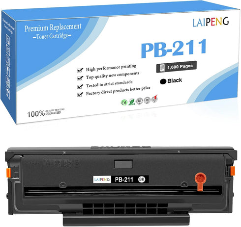 PB-211 Compatible Toner Cartridge, 1600 Pages for P2500W P2502W P2207 Printers (Black, 1-pack)