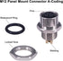 M12 4Pin A Coded Female Straight IP67 Waterproof Rear Bulkhead Panel Receptacles Cable Solder Type Field Assembly Sensor/Actuator Panel Mount Connector 12mm 5PCS