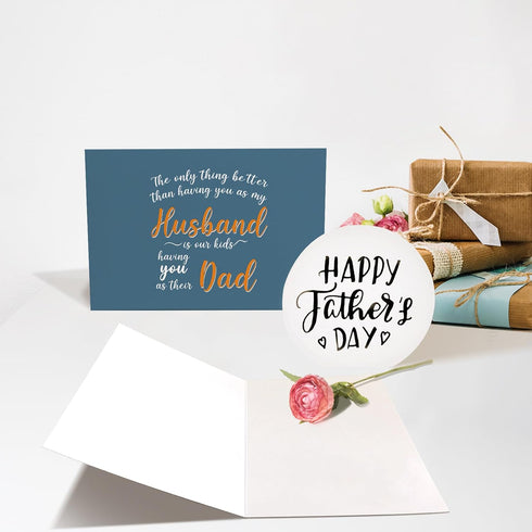 Chenive Father's Day Card from Wife, Fathers Day Card for Husband, Pregnancy Announcement Card, Husband Birthday Card