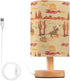 Bedside Lamp West Cowboy Horse Cactus Table Lamp for Bedroom LED Nightstand