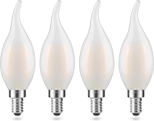 Frosted E12 LED Candelabra Bulb, 2 Watt(25W Equivalent), Soft Warm 2700K, Dimmable