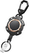 LIUGX Retractable Keychain, Heavy Duty Carabiner Key Chains, Tactical ID Badge Reel with 31.5” Wire Rope