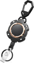 LIUGX Retractable Keychain, Heavy Duty Carabiner Key Chains, Tactical ID Badge Reel with 31.5” Wire Rope