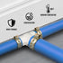 Supply Giant QQUF0100-5 Plastic PEX Poly Alloy Tee Barb Pipe Fitting | 1'' White (5 Pack)