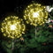 XIHAMA Solar Garden Lights 2 Pack, 150 LED Fireworks Garden Lights with 8 Lighting Modes, Waterproof Outdoor Lamp