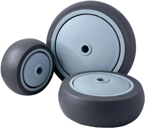 4 Inch 265 02, S:3 Inch) URBEST Push Cart Wheels, Heavy Duty PU Caster Wheels Bearings Repair Kits, Pltae Casters