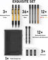 Four Candies 3PCS 1.3mm Mechanical Pencil Set with Case, Metal Heavy Duty Carpenter Pencils with 48 Refill