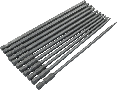 vibedor 11 Set, Set S2 6 Inch Enthusiasts150mm Pcs Durable Torx Screwdriver Security Tamper Proof Bit Steel Magnetic