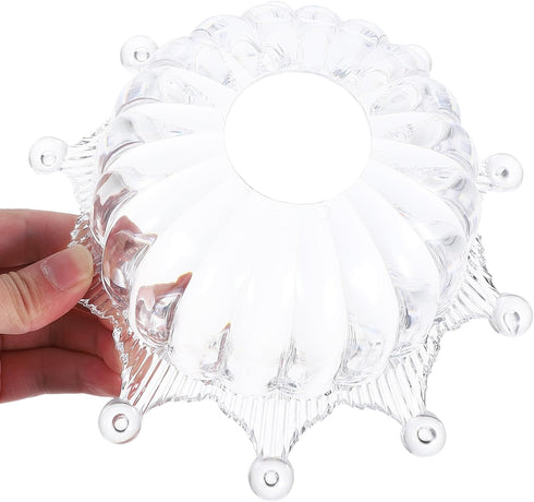 E27 Bulb 43mm Zerodeko Crown Shape Plastic Lampshade Cover round Ceiling Light Shade Diameter for Bedroom Bedside Wall