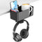 KDD 4 in 1 Desk Cup Holder - Clamp on Under Desk Headphone Hanger, Rotating Holder for Cup, Phone, and Pen (Black)