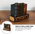 Kisangel False Book Box - Vintage Wooden Pen Pencil Storage Holder, Antique Classic Fake Book 15x13.5cm with Drawer for