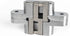 Zinc Alloy Hidden Door Hinge (0-180 Opening Angle) Hardware Accessories (Silver - Small)