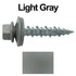 Metal Roofing Screws: (250) 10 x 1" Light Gray Hex Head Sheet Metal Roof Screws with EPDM Washer
