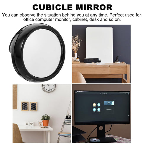 Gatuida 3pcs Computer Mirror, Clip on Security Monitor Mirror, Convex Rearview for Mini-PC Work
