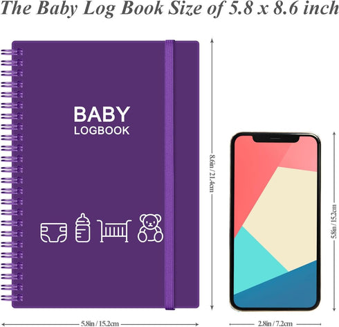 A5 150 Heveboik Baby's Daily Log Book - Baby's Tracking for Newborns, Easy to Fill Pages to Track and Monitor Your