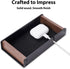 Walnut Desk Accessories Tray for Home Office, Wood Valet Tray for Men, Desktop Organizer Drawer for Airpod, Keys