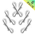 Bolt Snaps Double Ended Hook Set, 6 Zinc Alloy Trigger Metal Clips for Key Chain, Dog Leash, Pet Sling