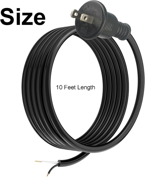 33007298 Power Cord 10FT for DeWalt DW100 DW101 DW120K D26453 DW130 DW236 DW400 etc Drill Shearer Polisher Electric Tools Replacemnt Cord 2 Wire 18 Gauge