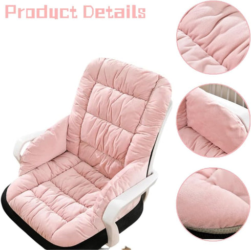 Gujuja Desk Chair Cushion Office Chair Pad with High Back Support Seat Cushion with Non-Slip Bottom for Office Car Home