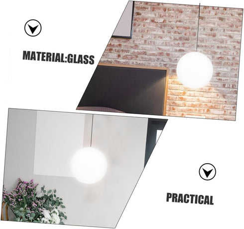 NUOBESTY Frosted Glass Globe Lamp Shade Milky Replacement Shade for Ceiling Fans Wall Sconces Chandeliers and Table