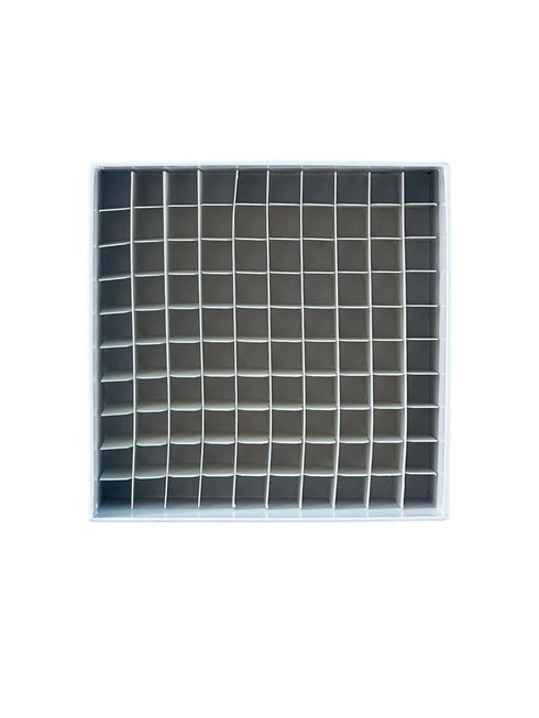 LUERFLE 100 Well Cardboard Freezing Box, Pack of 15 with Pre-assembled Compartments