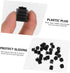 HAKIDZEL 30 15x15mm Pcs Black Square Plastic Furniture Leg Plugs Thickened Tube End Caps Floor Protectors for Square