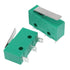 KW4-3Z Micro Limit Switch, Three-Pin Roller Waterproof Travel Limit Switch, Green 4 PCS
