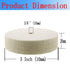 Luo ke 5 Pcs 3'' Compressed Wool Polishing Wheel, 3/8 Inch Arbor Hole Wool Felt Buffing Wheels for Bench Grinder or Die Grinder etc