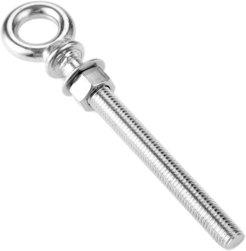 M12*120 Stainless Steel Lifting Eye Bolts with Washer Nut, Heavy Duty Eyebolts Screws for Indoor Outdoor Use