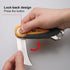 Folding Linoleum Flooring & Roofing Knife - Lock-back Electrician Knife with Hawkbill Blade for Wire Stripping
