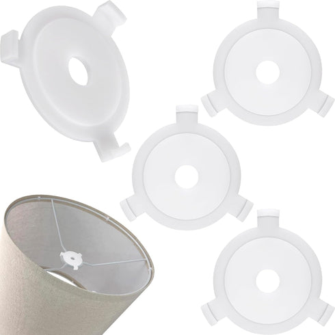 OIIKI 4pcs Lamp Shade Adapter Ring, White E27 Lamp Shade Reducer Rings,