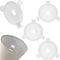 OIIKI 4pcs Lamp Shade Adapter Ring, White E27 Lamp Shade Reducer Rings,