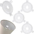 OIIKI 4pcs Lamp Shade Adapter Ring, White E27 Lamp Shade Reducer Rings,