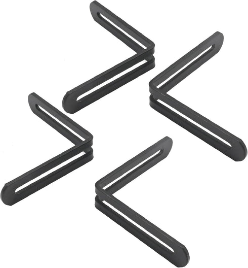Zreneyfex 4 (3.22x3.22 Pcs Stainless Steel Reinforced L-Shape Corner Brackets Shelf Support Board Connection Angle