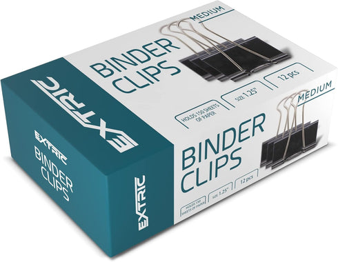 Binder Clips, 144 Medium Binder Clips, Office Supplies, Binder Paper Clips