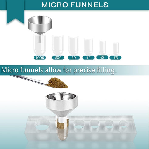 16 Pcs Versatile Capsule Filling Tool Kit for Gel Capsules, Pill Filling Tools with Micro Funnel and Lab Scoops