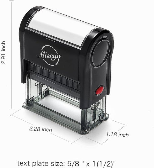 Miseyo Self Inking Paid Stamp with Date, Check Number, Amount - Red Ink