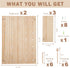 Wood Pegboard Combination Wall Organizer Kit, 2 Pieces Display Pegboard Panel Kits with 15 Accessories for Office,