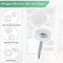 M METERXITY 100-Pack 6mm M3 M4 M5 Plastic Hinged Screw Cover Caps, Shutter Screws with Caps, Fold Snap Washer Covers