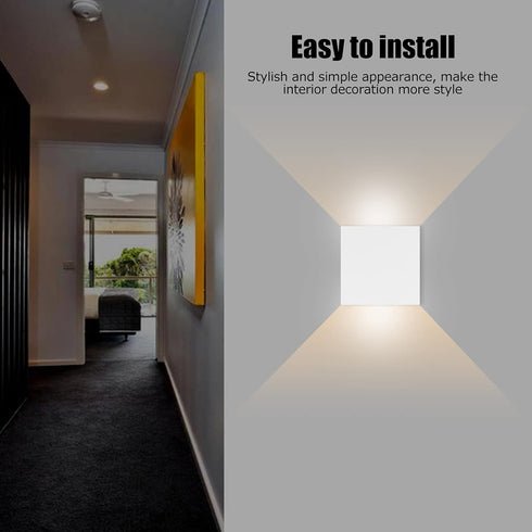 Lamp,7W LED Wall Wall Sconces Indoor,High Brightness Aluminum Alloy Wall Light,Square Lamp Bedroom Hallway Porch