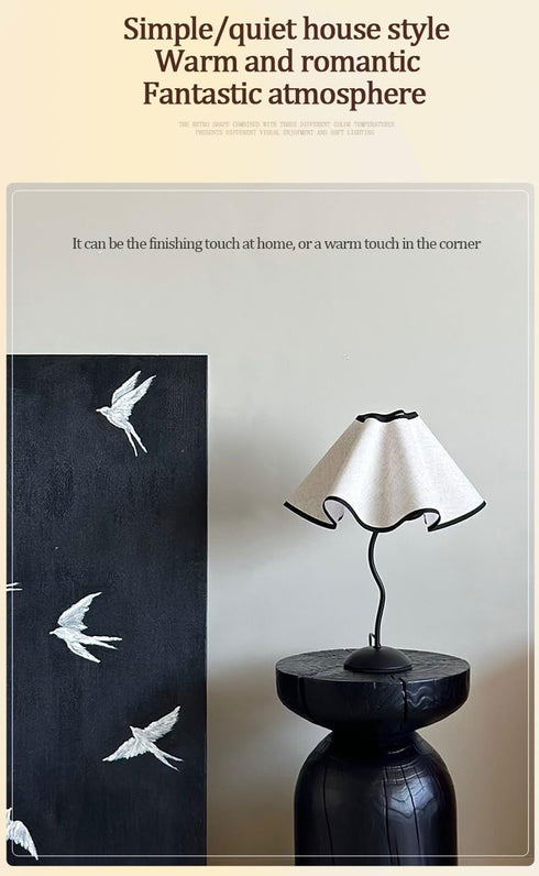 3 Bedside Table Lamp, Color Temperatures Petals Desk Lamp Decorative Modern Table Lamps with Lampshade Nightstand Lamp