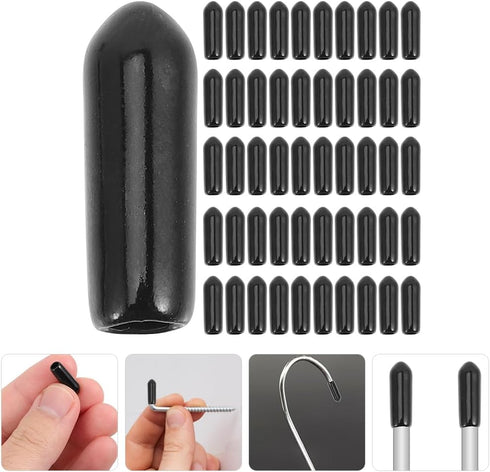 UKCOCO 300pcs Pegboard Hook Tip, Dishwasher Rack Repair Kit with PVC Cover Pointy Prong Hook Tips