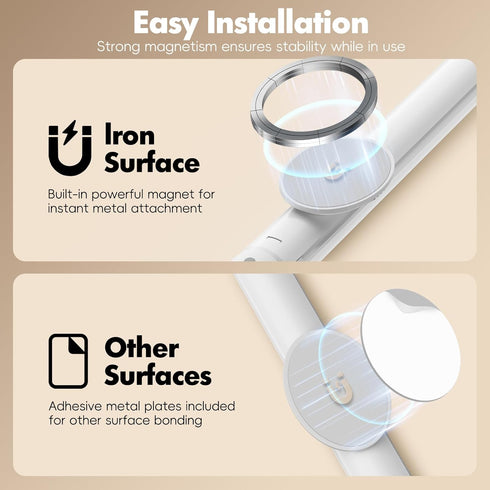 EVXVE 15.4" Closet 180 180 3 Dimmable (2 Pack) Motion Sensor Lights, Rotatable Under Cabinet Lighting Wireless, Lumens