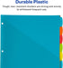 Avery Durable Plastic 8 Tab Write & Erase Dividers with Pockets for 3 Ring Binders, Multi Brights, Works with Sheet