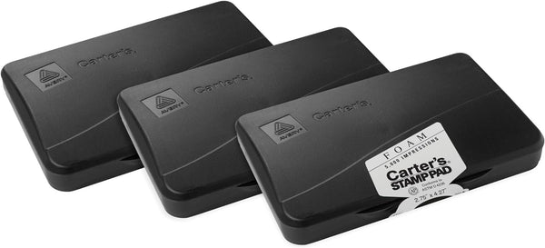Carter's Foam Black Stamp Pad, 3 Pack, 2.75 x 4.27 Inches (25603)