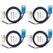 Inductive Proximity Sensor SN04-N Normally Open Detection Switch NPN NO with TL PL SN Bracket (Blue, 4 Pack)