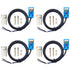 Inductive Proximity Sensor SN04-N Normally Open Detection Switch NPN NO with TL PL SN Bracket (Blue, 4 Pack)