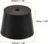 MECCANIXITY Rubber Tapered Plug 30mm to 37mm with Hole Test Tubes Bungs Stopper Black for Lab Home 5 Pieces