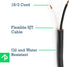 Power Tool Replacement Cord SJT, 18 GA AWG, 2 Wire, 6.5 ft, 2 Prong, Stripped Ends, Rubber Strain Relief Boot