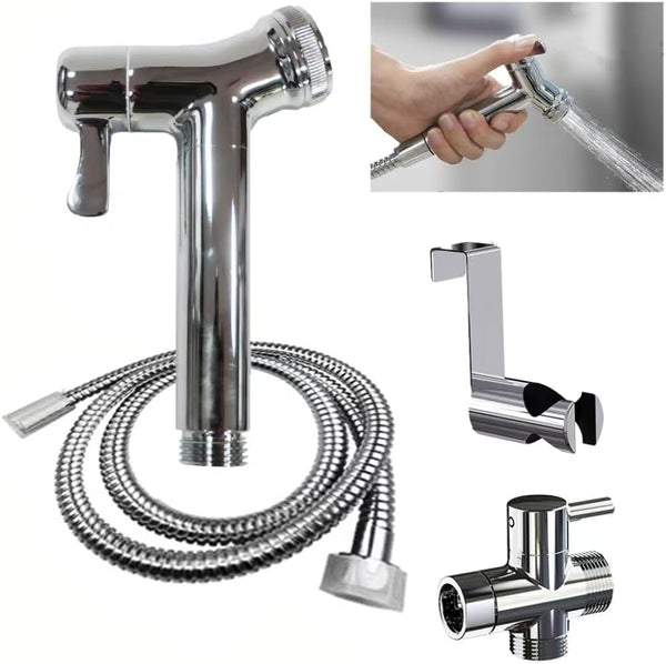 SECNAC Brass Handheld Bidet Sprayer for Toilet, Jet Sprayer Set with Bidet Hose,